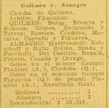 1958 QUILMES - ALMAGRO